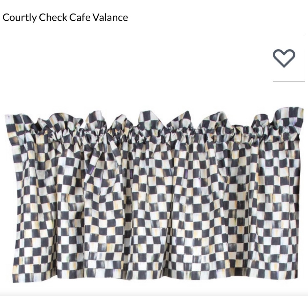 MacKenzie-Childs Black and White Courtly Check Valence